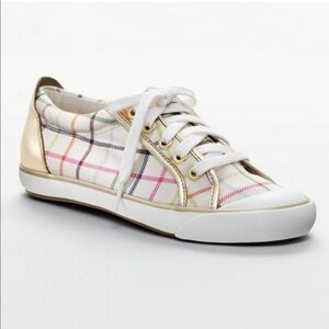 COACH Barrett Ivory Plaid Sneakers